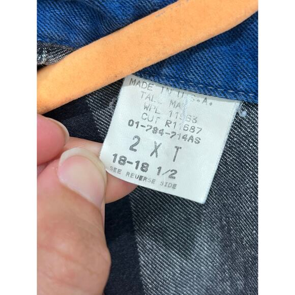 Roper Rodeo Blue Western Shirt Men's 2X Cowboy Long Sleeve Button Down - Picture 6 of 14